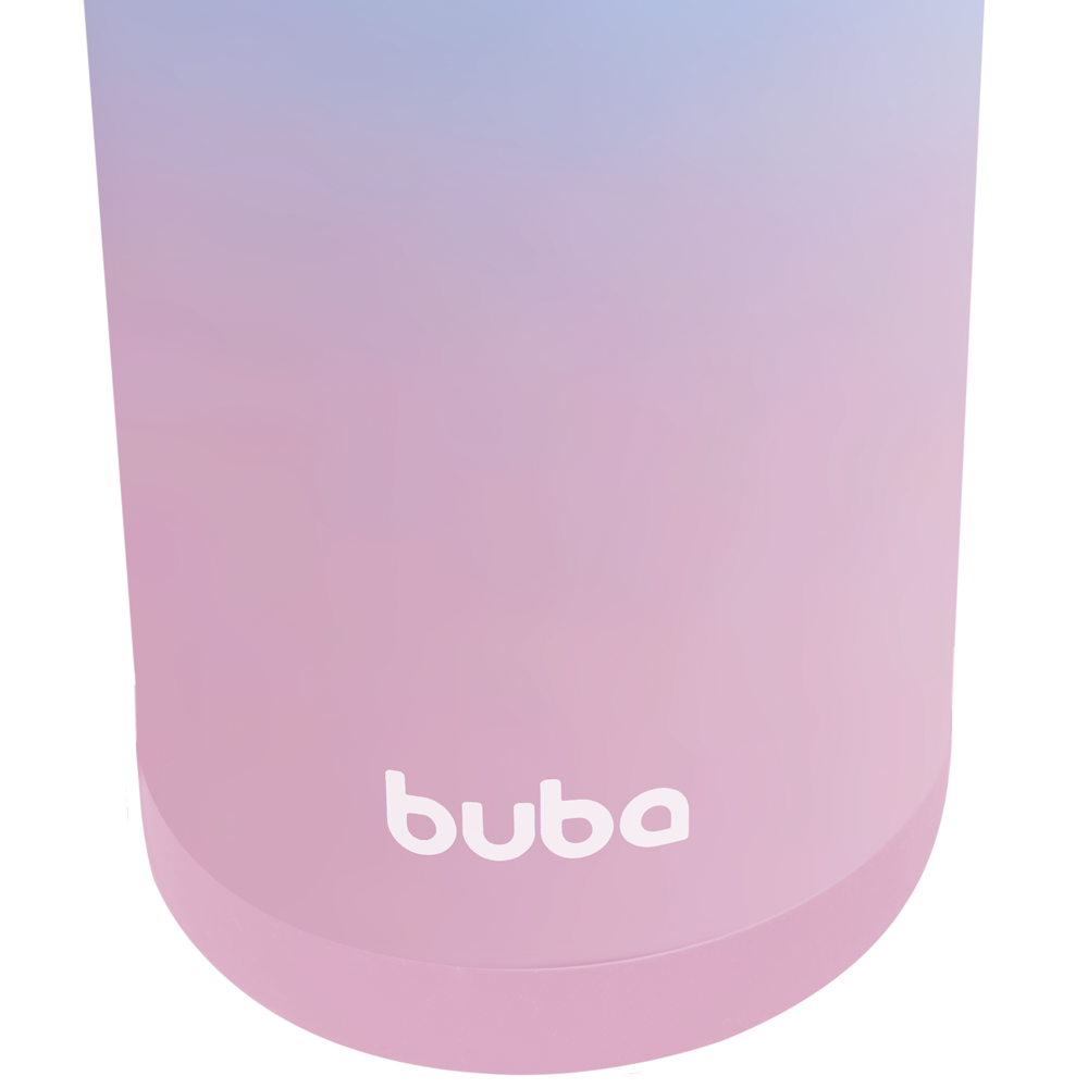 Garrafa Térmica Infantil Buba 400ml com Canudo – Degradê Rosa e Azul