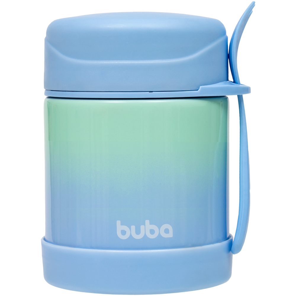 Pote Térmico Infantil Buba com Colher – 320ml Degradê Azul