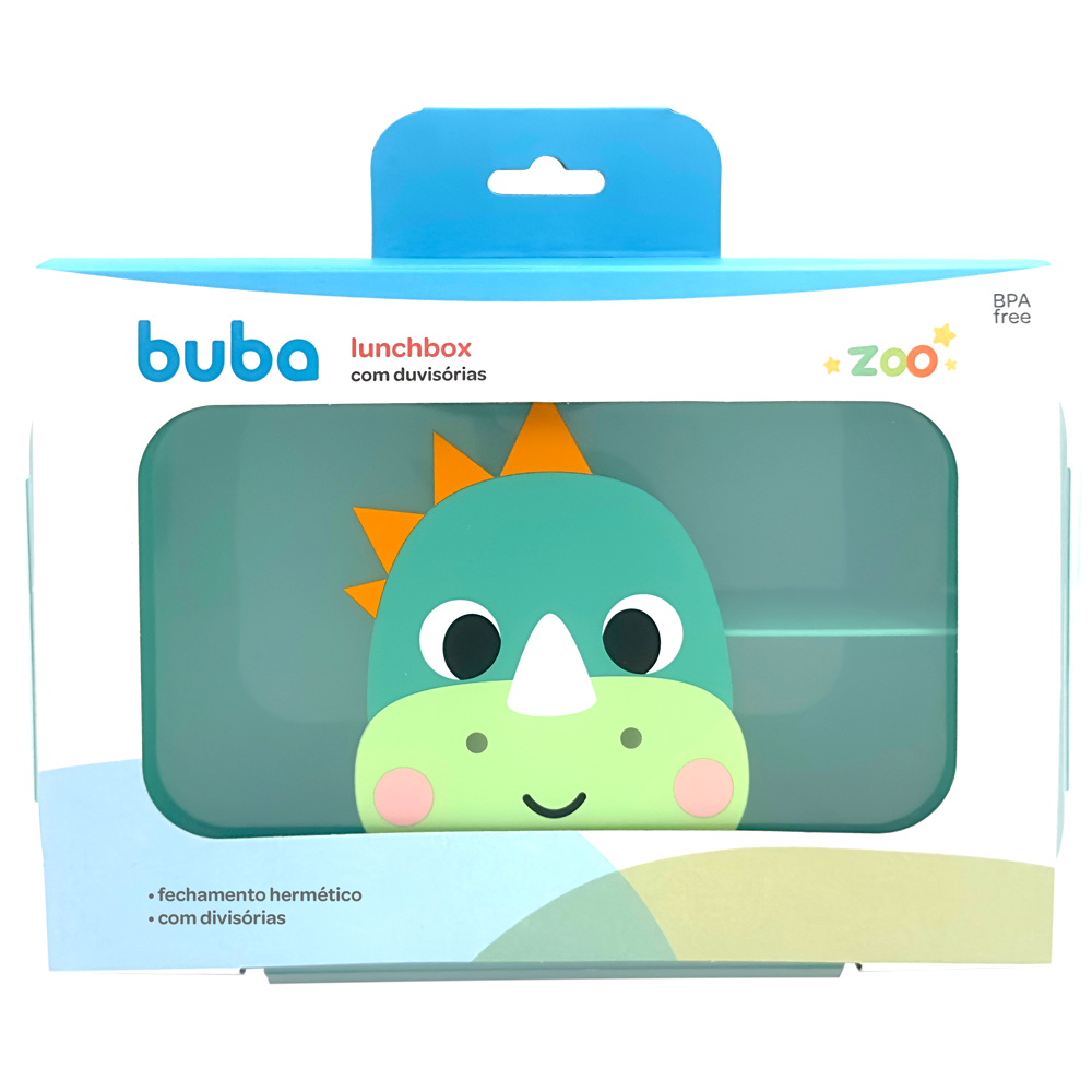 Lancheira Infantil Buba Elefante – Com Divisórias e Tampa Antivazamento