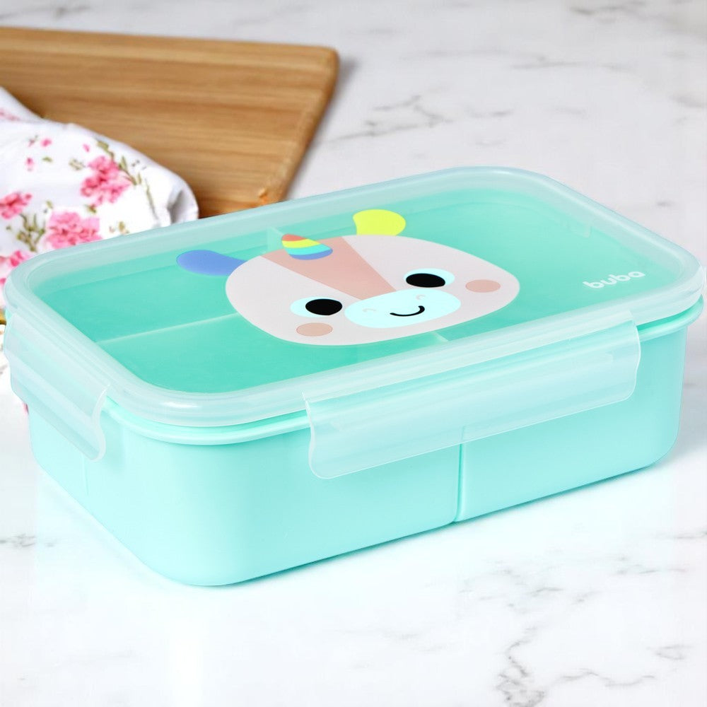 Lancheira Infantil Buba Zoo – Unicórnio com Tampa Transparente