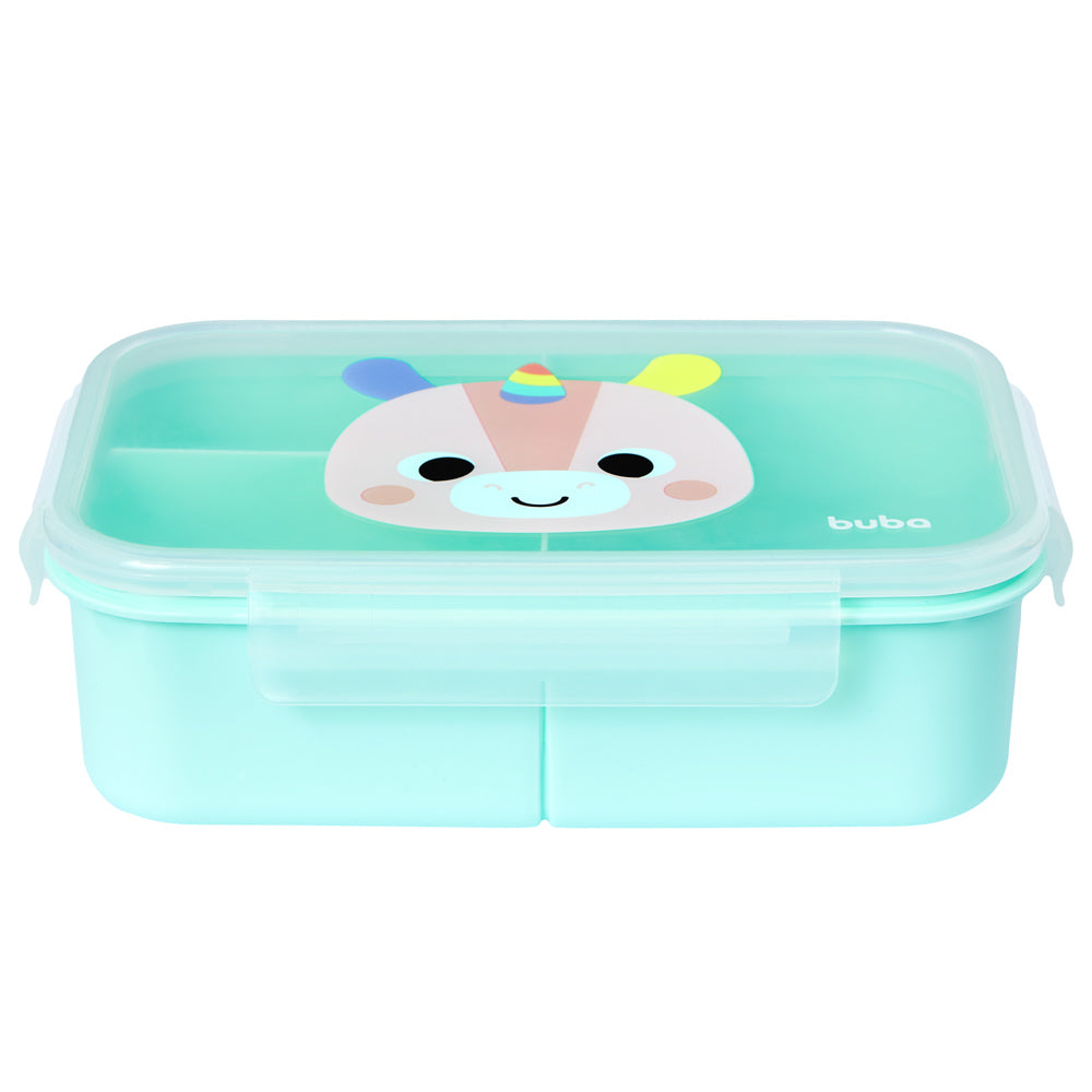Lancheira Infantil Buba Zoo – Unicórnio com Tampa Transparente