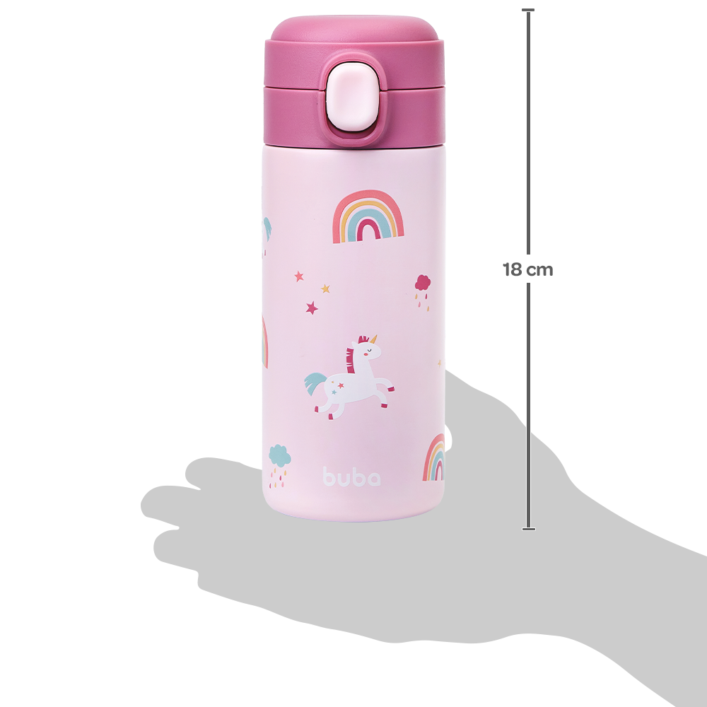 Garrafa Térmica Infantil Buba 350ml com Canudo – Magic Unicórnio