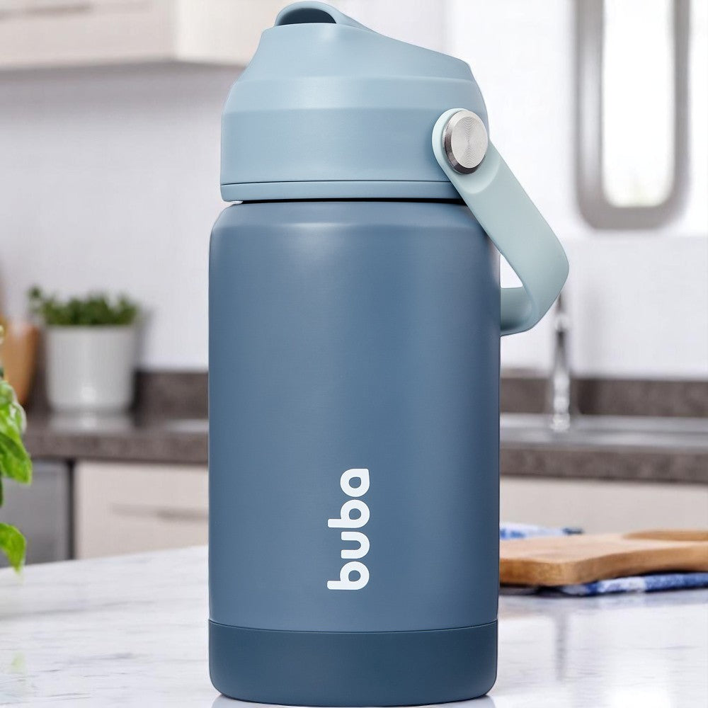 Garrafa Térmica Buba 400ml com Canudo – Ocean Azul Fosco