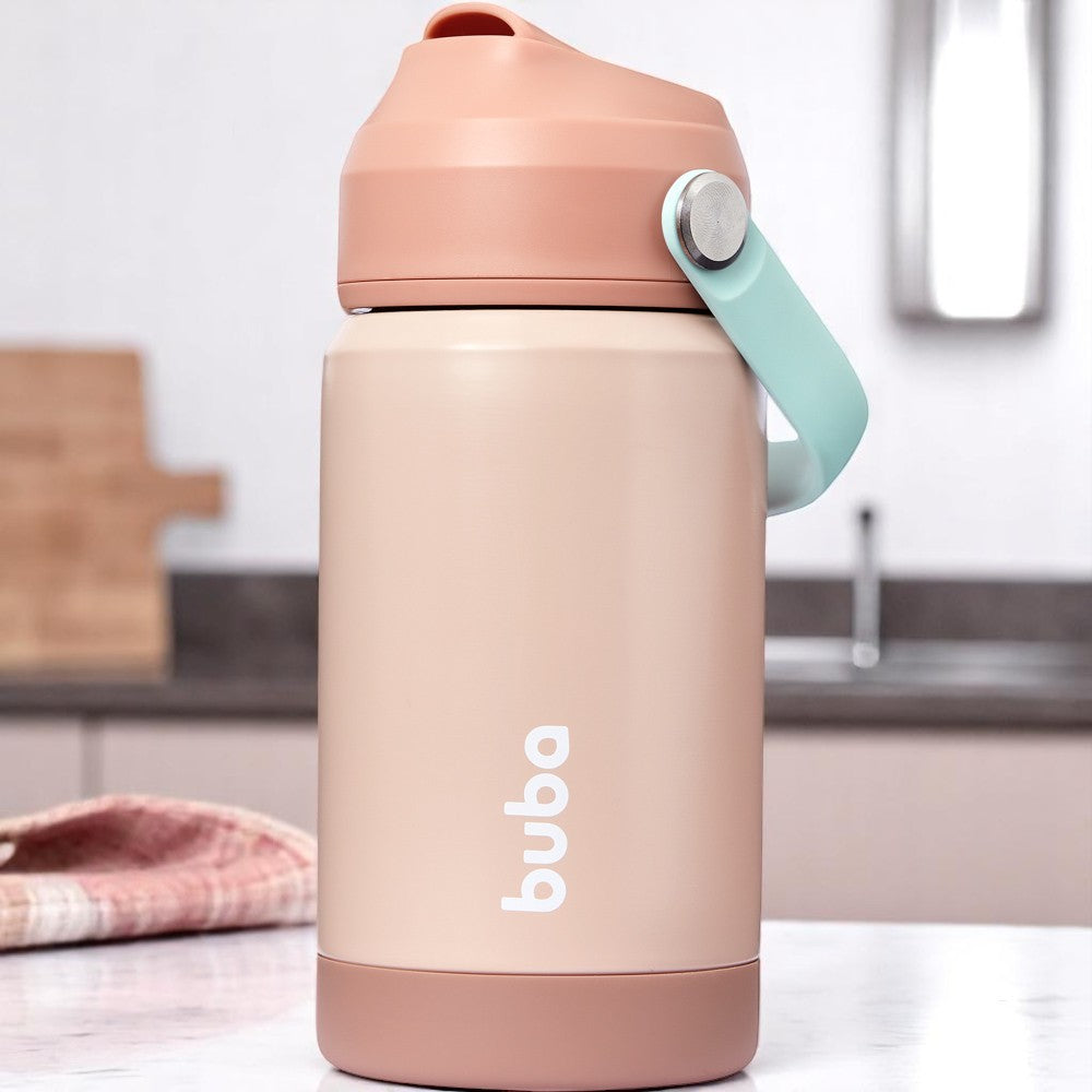 Garrafa Térmica Buba 400ml com Canudo – Blush Rosé