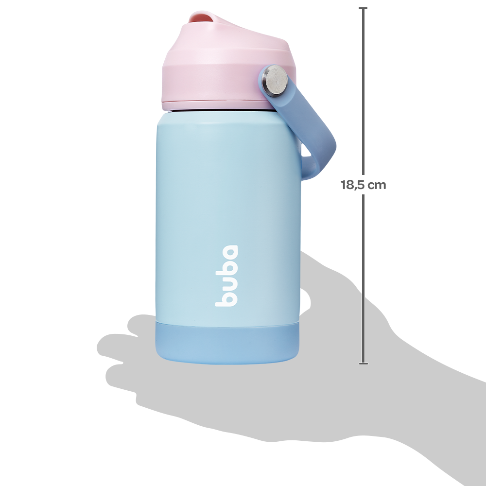 Garrafa Térmica Buba 400ml com Canudo – Candy Rosa e Azul