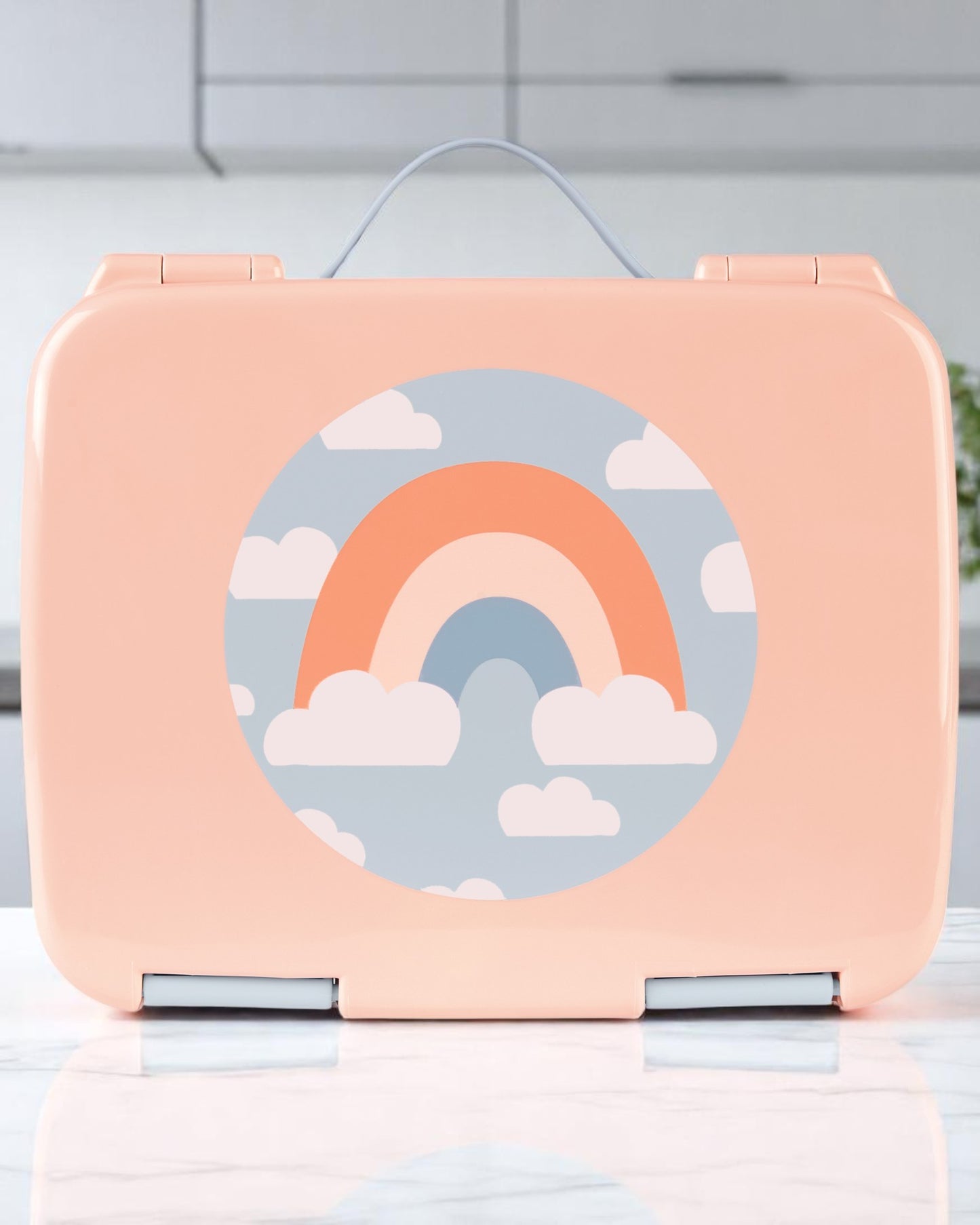 Lancheira Infantil Bento Box Arco-Íris – Com Divisórias e Potes Internos