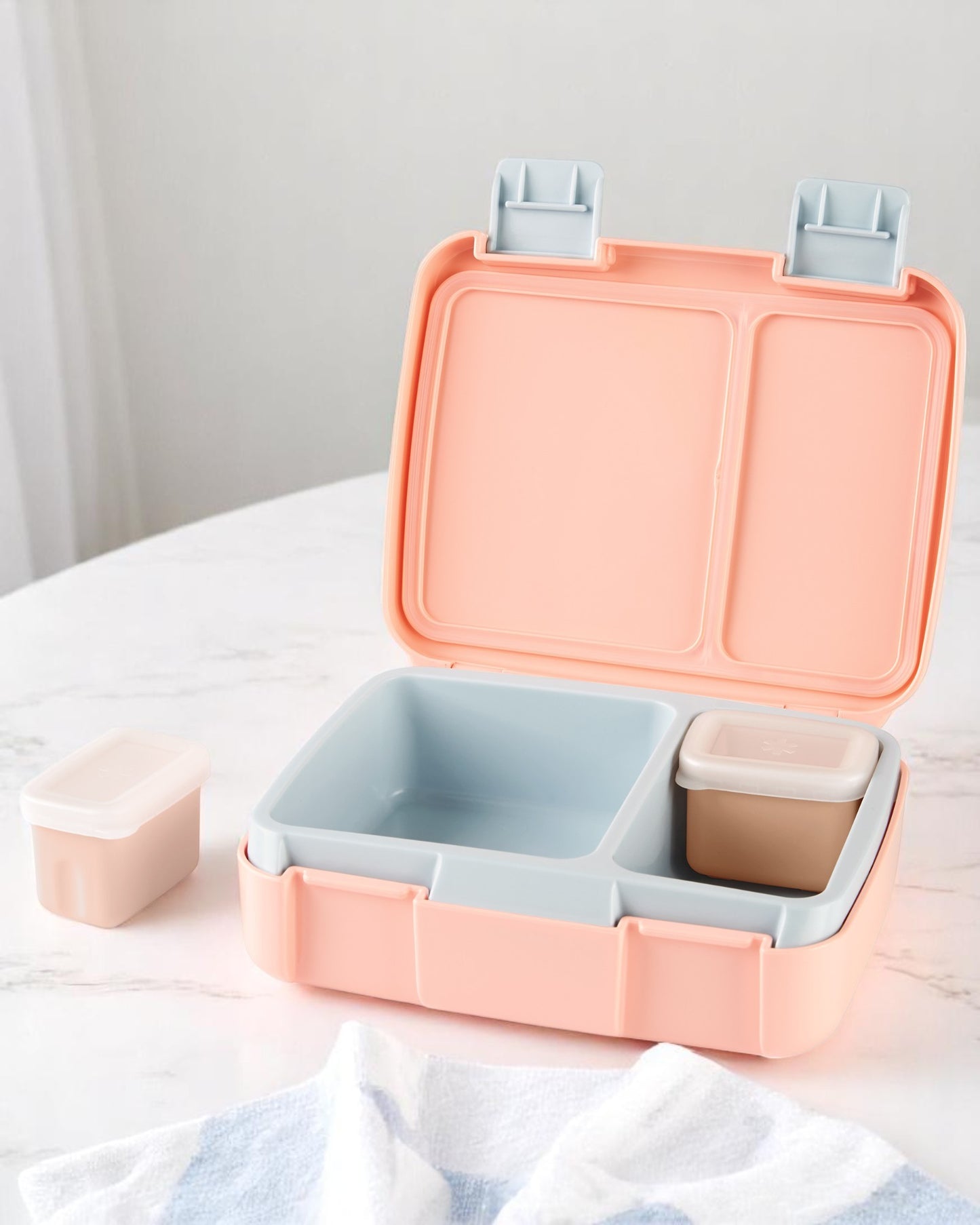 Lancheira Infantil Bento Box Arco-Íris – Com Divisórias e Potes Internos