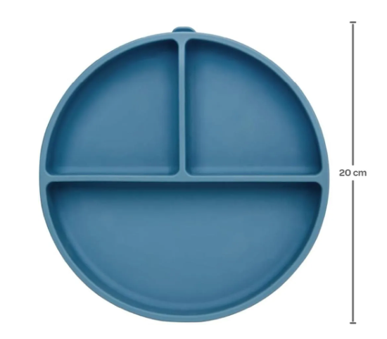 Prato Infantil em Silicone com Ventosa Buba – 3 Divisórias | BPA Free | +6 Meses