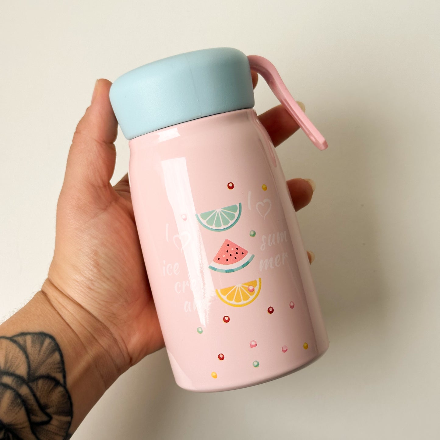 Garrafinha Térmica Infantil – Estampa Frutinhas (380ml)