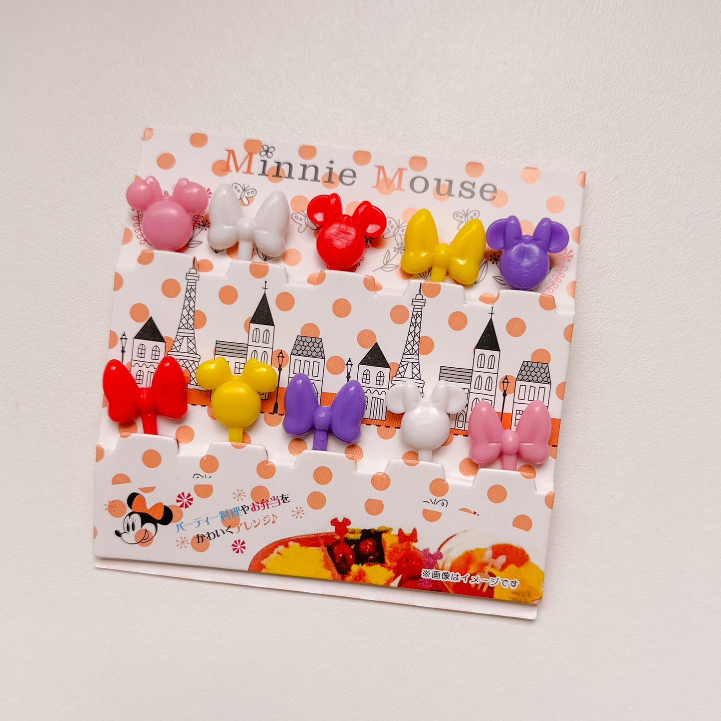 Palitos Decorativos Minnie Mouse 1 kit de 10 peças