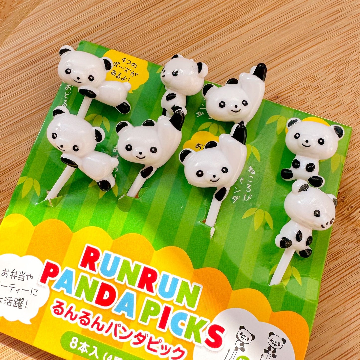 Palitos Decorativos, Ursinho Panda 1 kit de 8 peças