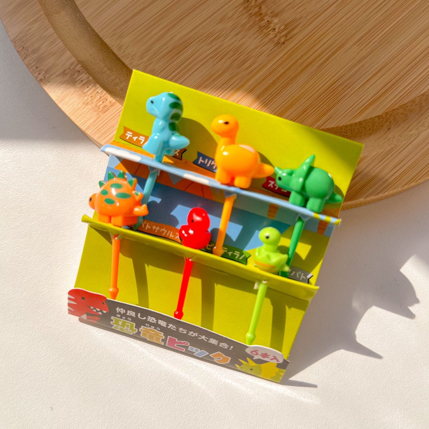 Palitos de fruta, Dinossauros 1 kit de 6 peças