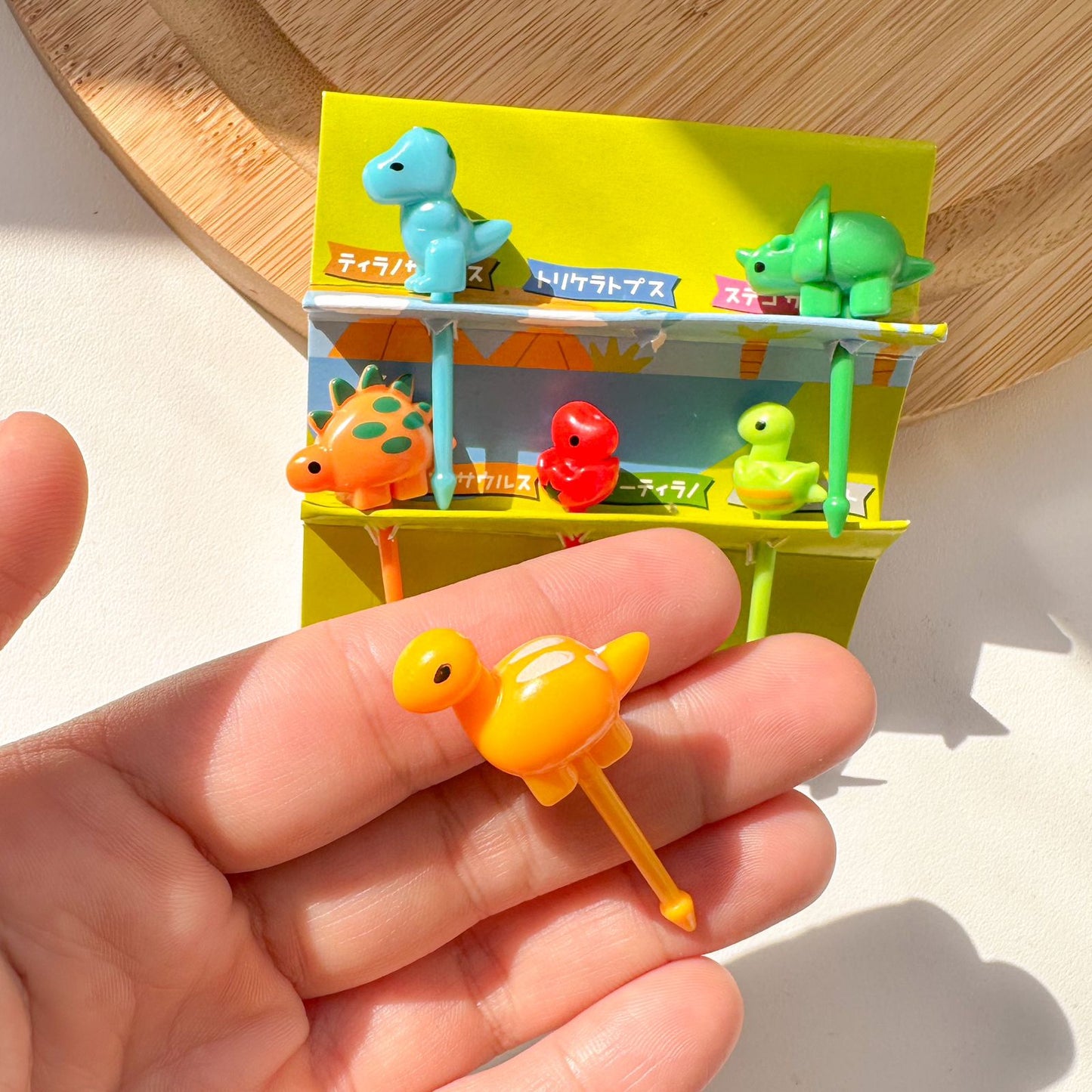 Palitos de fruta, Dinossauros 1 kit de 6 peças