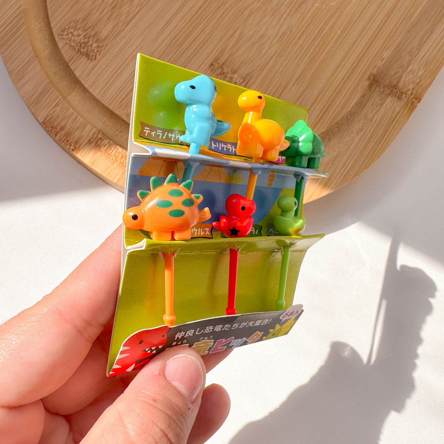 Palitos de fruta, Dinossauros 1 kit de 6 peças