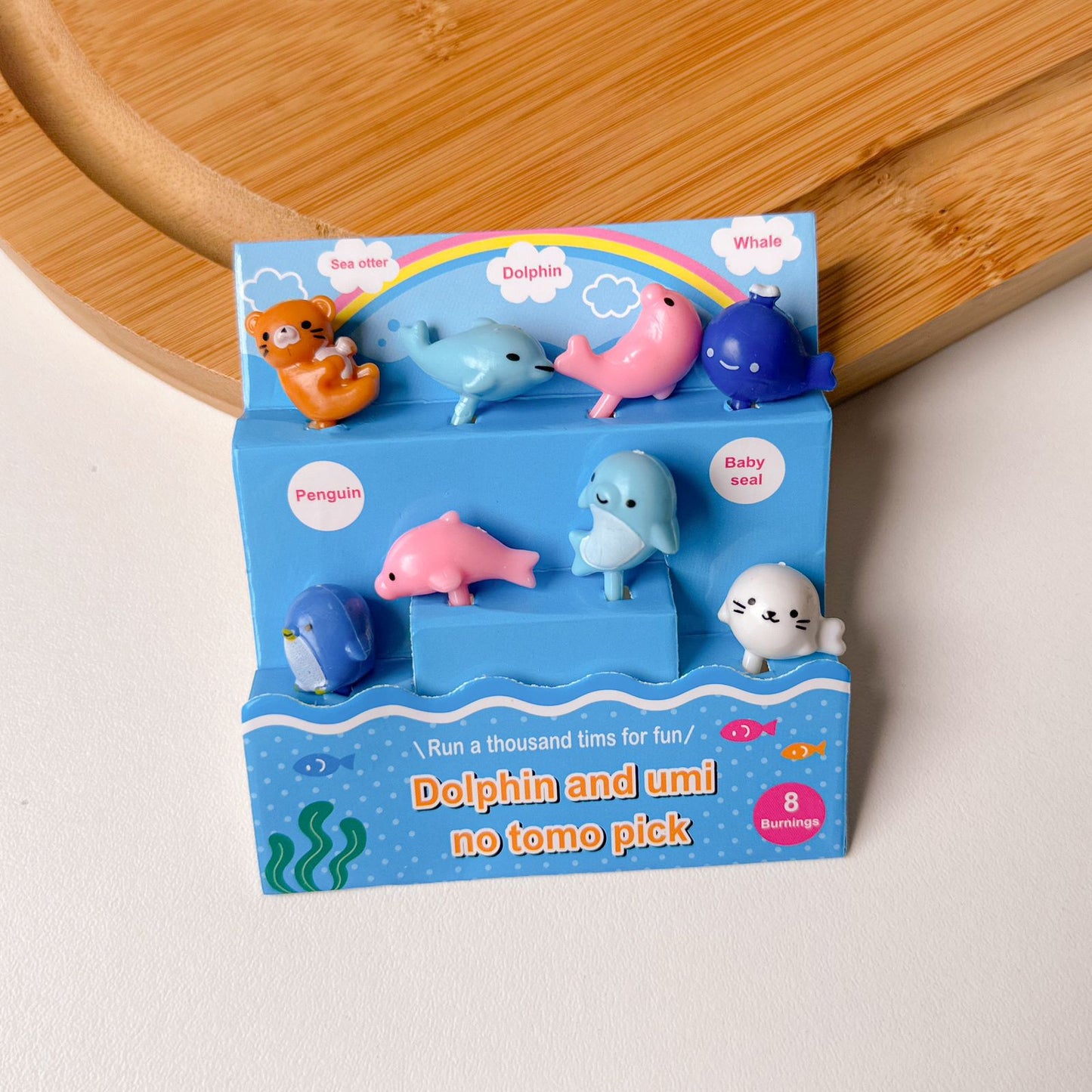 Palitos Decorativos, animais aquáticos 1 kit de 8 peças