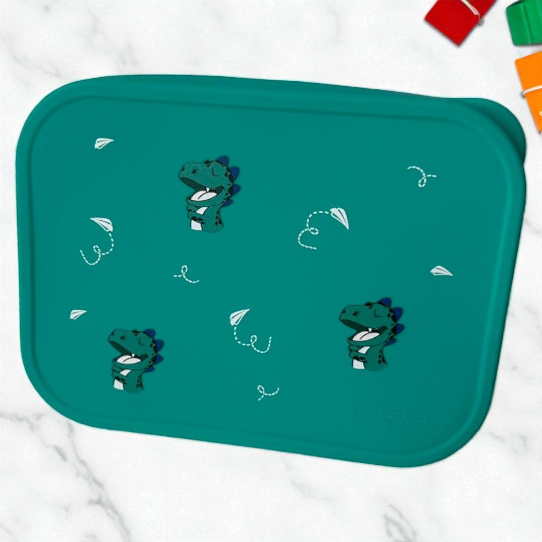 Lancheira Infantil Inox com Divisórias – Modelos Dino, Gatinha e Girafa