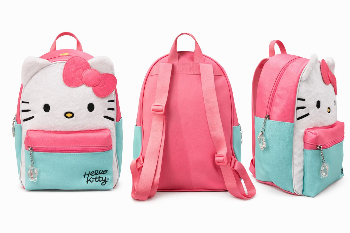 Mochila Infantil Hello Kitty – Rosa com Verde Água