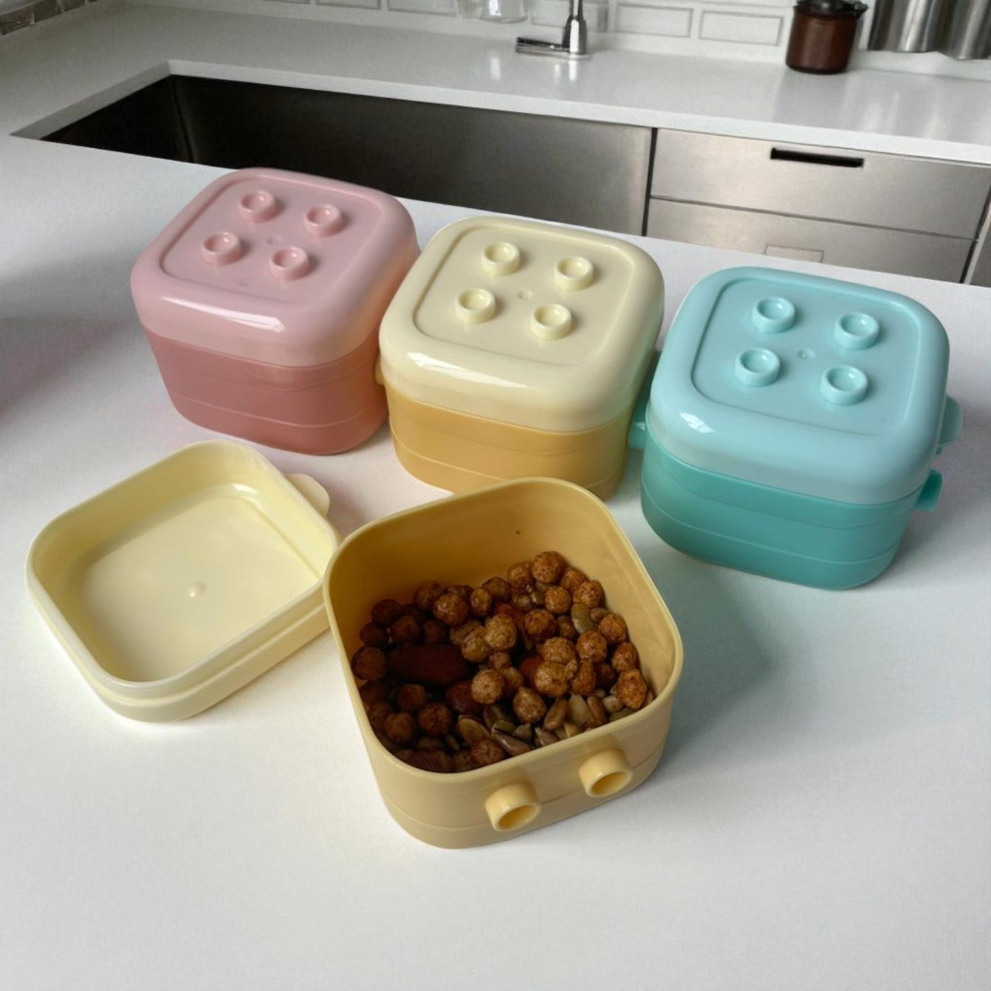 Mini Potinhos Empilháveis: Organização Perfeita para a Lancheira
