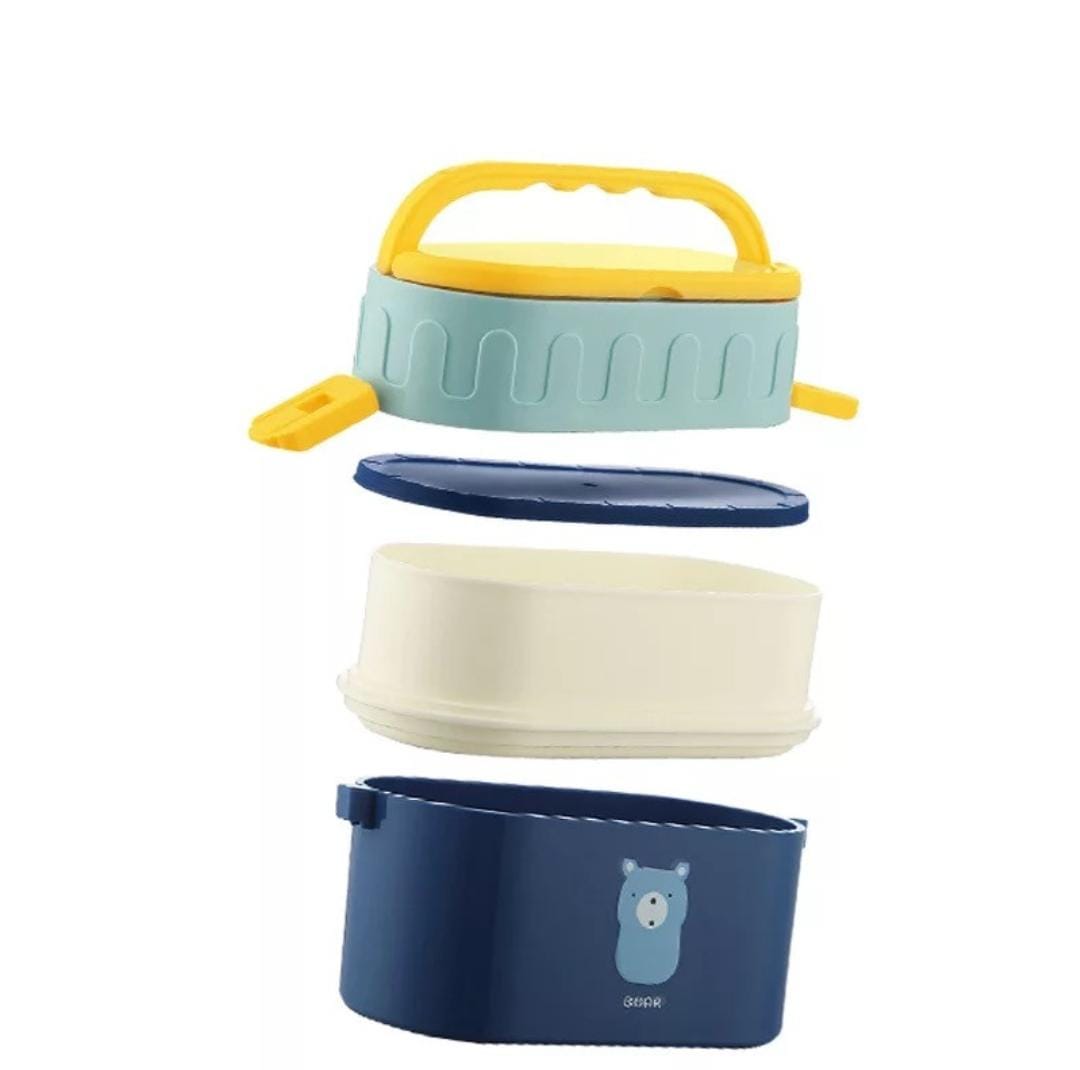Lancheira infantil 2 andares com talher
