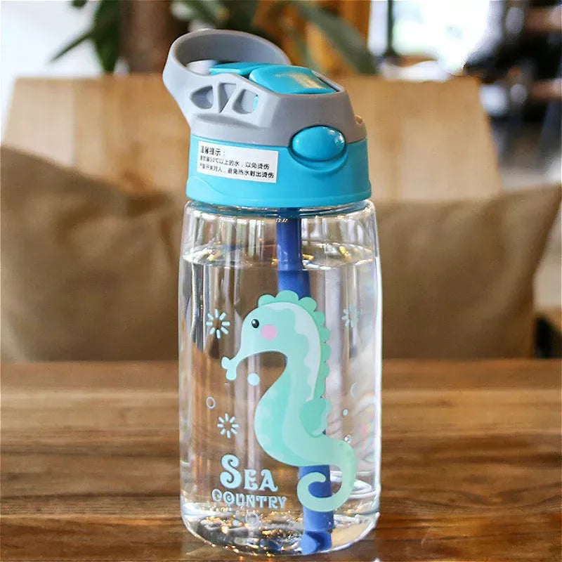 Copo de Plástico Infantil Com canudo 480ml