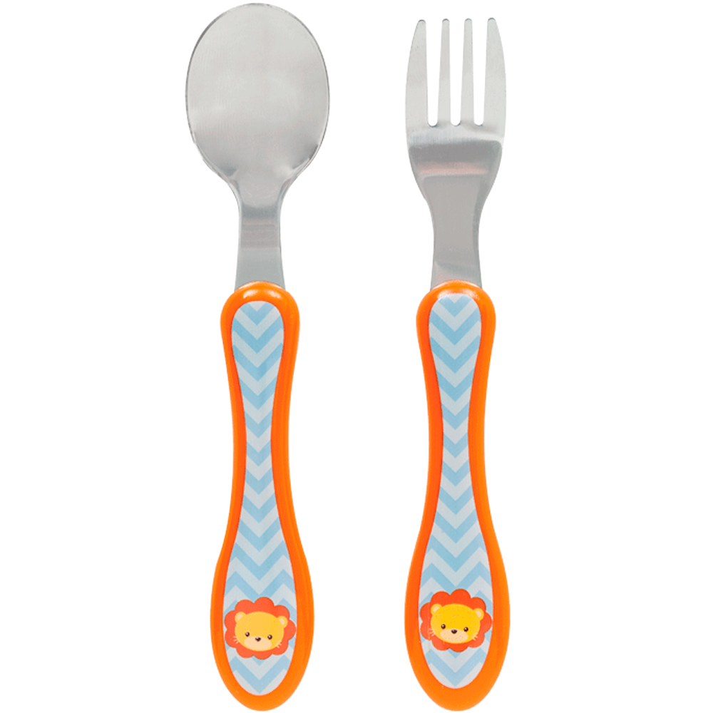 Kit de Talheres Infantil Buba em Aço Inoxidável +6 Meses – Modelos Variados