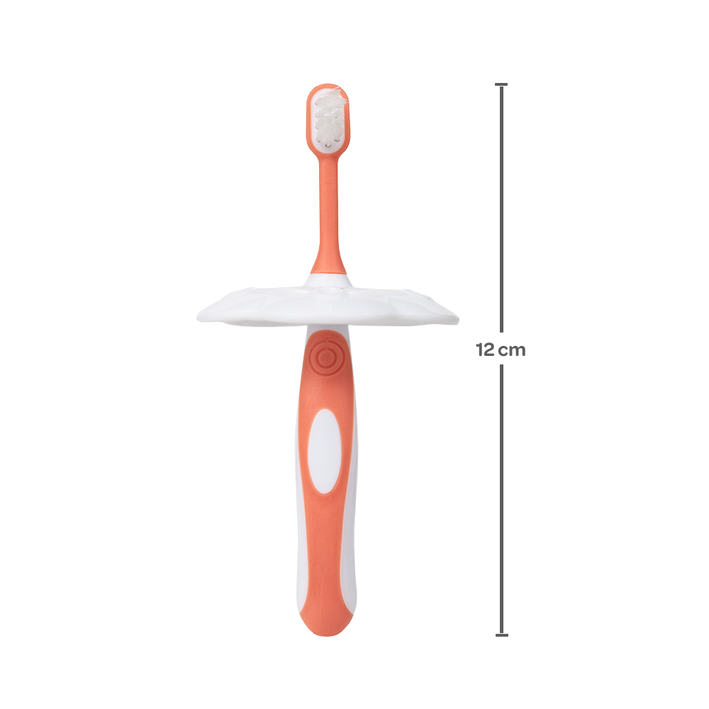 Kit Higiene Bucal Infantil Buba – 3 Peças com Protetor | Escova, Massageador e Limpador de Língua