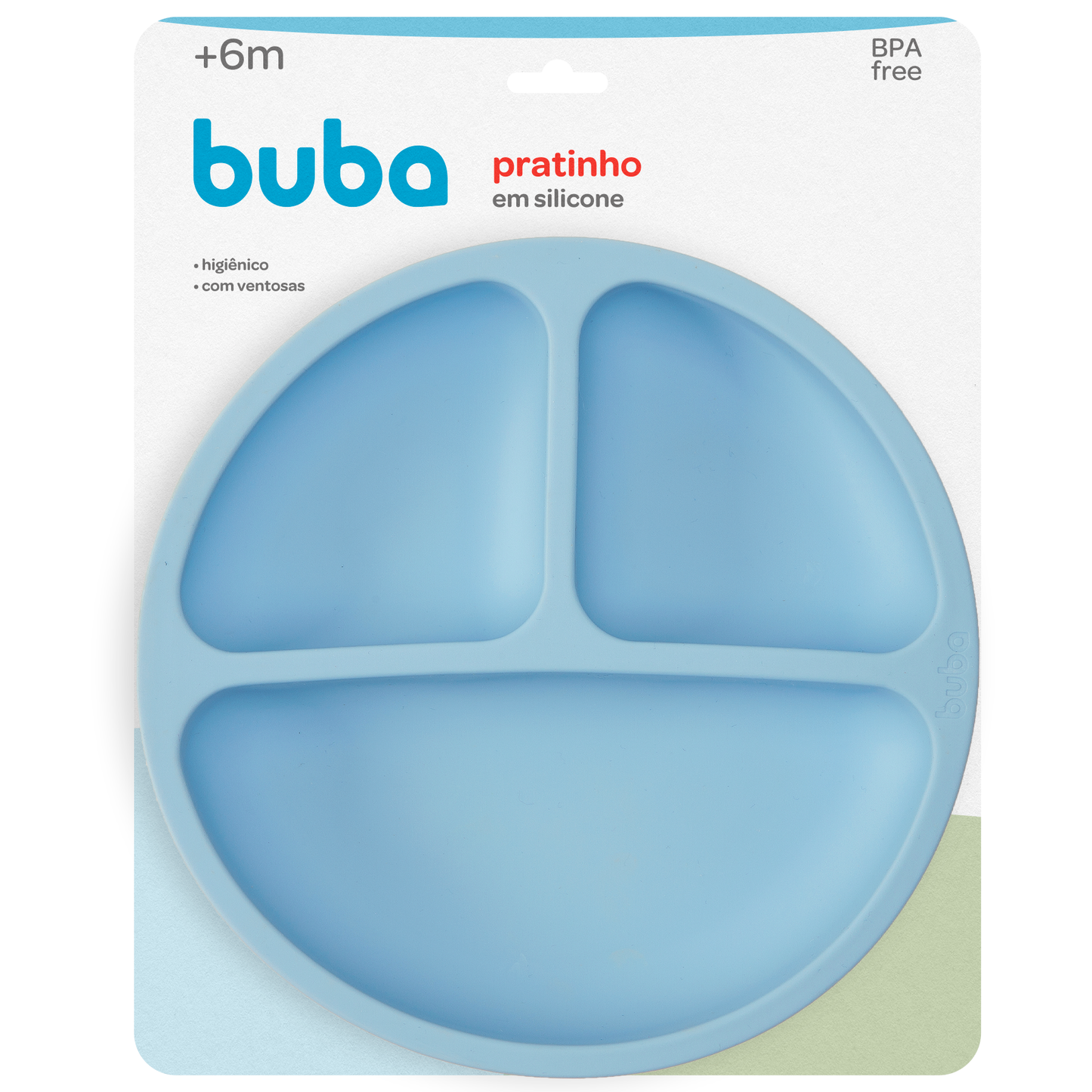 Prato Infantil em Silicone com Ventosa – 3 Divisórias | BPA Free | +6 Meses