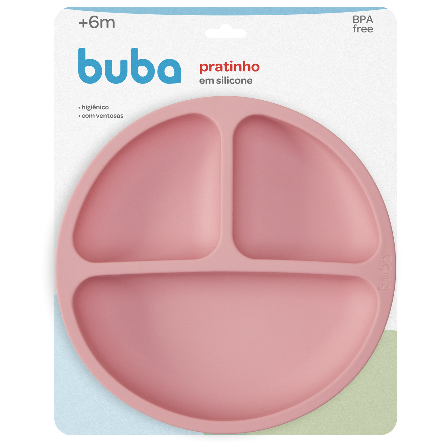 Prato Infantil em Silicone com Ventosa – 3 Divisórias | BPA Free | +6 Meses