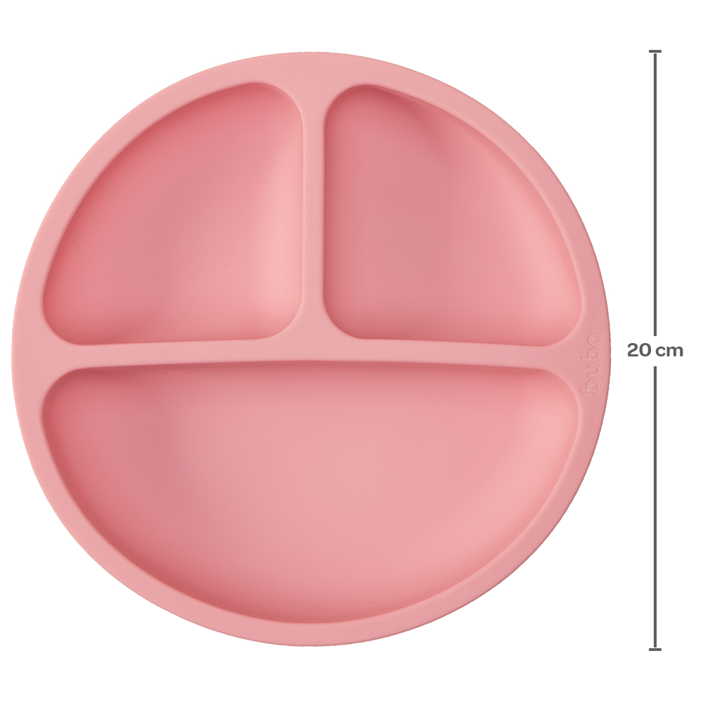 Prato Infantil em Silicone com Ventosa – 3 Divisórias | BPA Free | +6 Meses