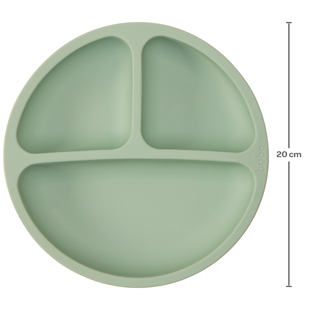 Prato Infantil em Silicone com Ventosa – 3 Divisórias | BPA Free | +6 Meses
