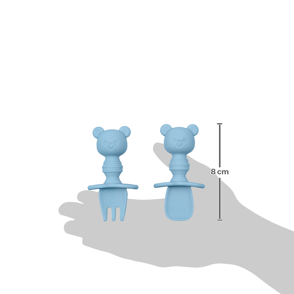 Kit Refeição em Silicone Buba – Prato com Divisórias, Babador e Colher | BPA Free (+6m)