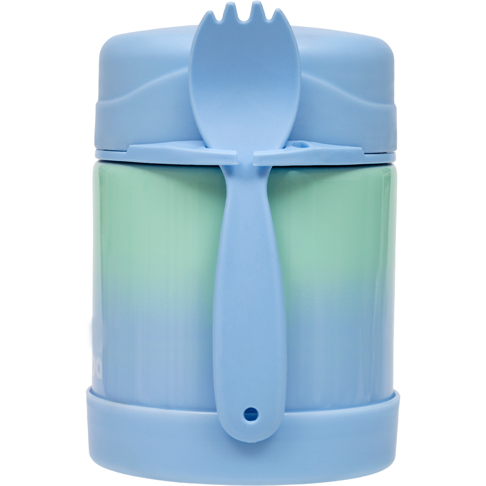 Pote Térmico Infantil Buba com Colher – 320ml Degradê Azul