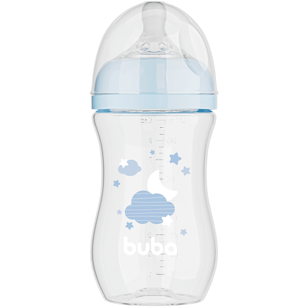 Mamadeira Buba Easy Flow 270ml Rosa +2 Meses – Bico Fluxo Tam. 2