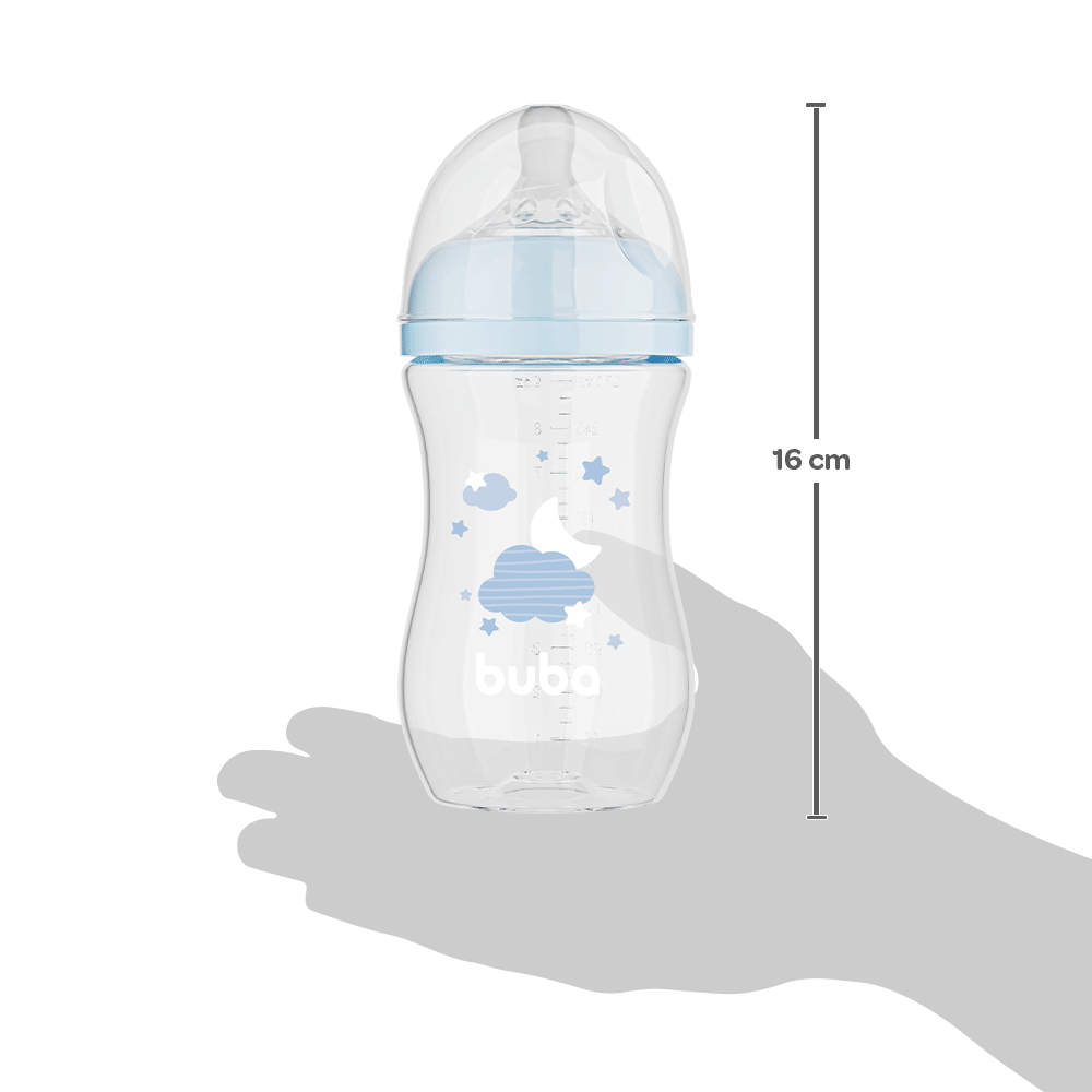 Mamadeira Buba Easy Flow 270ml Rosa +2 Meses – Bico Fluxo Tam. 2