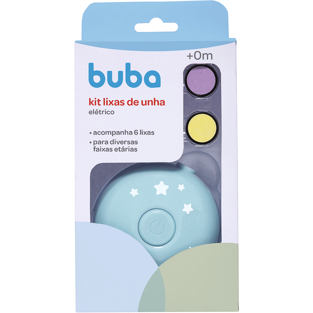 Kit Lixa de Unha Elétrica para Bebê Buba – 6 Lixas Inclusas | 0+ Meses
