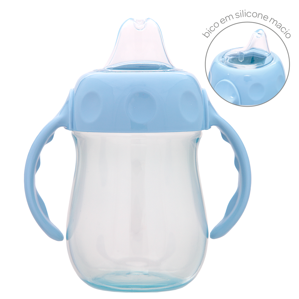 Copo de Treinamento Infantil Buba 160ml com Alças e Bico de Silicone | +12 Meses