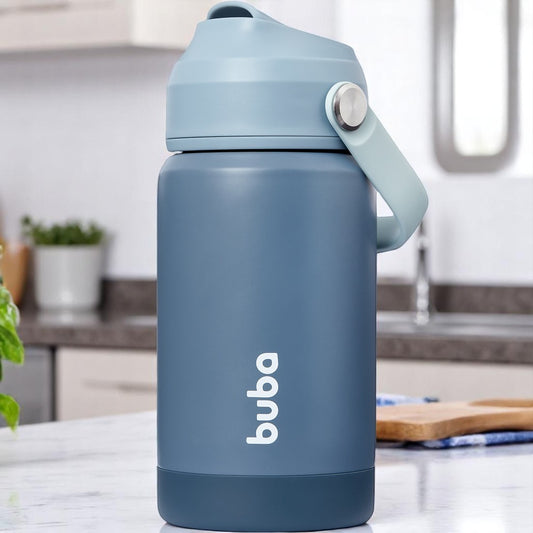 Garrafa Térmica Buba 400ml com Canudo – Ocean Azul Fosco