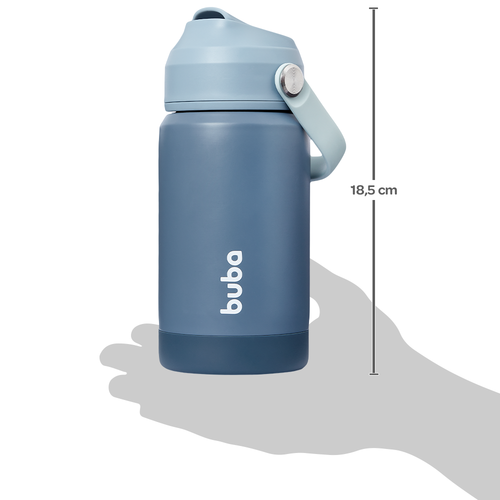 Garrafa Térmica Buba 400ml com Canudo – Ocean Azul Fosco