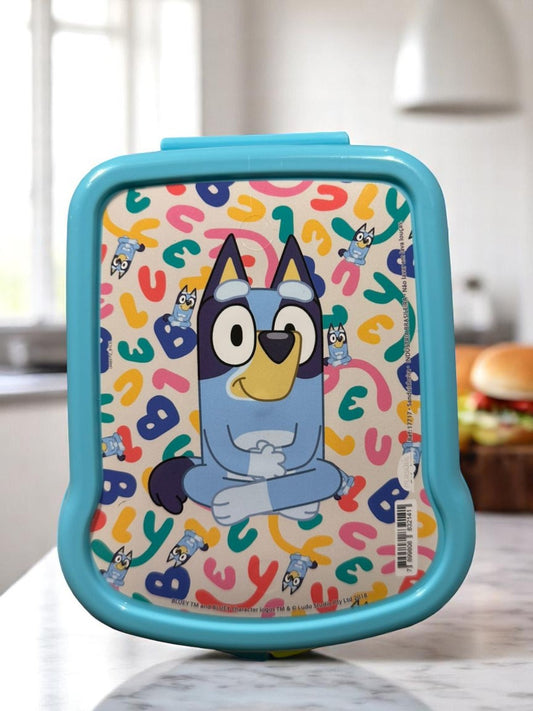 Sanduicheira Infantil Bluey Azul com Letras Coloridas