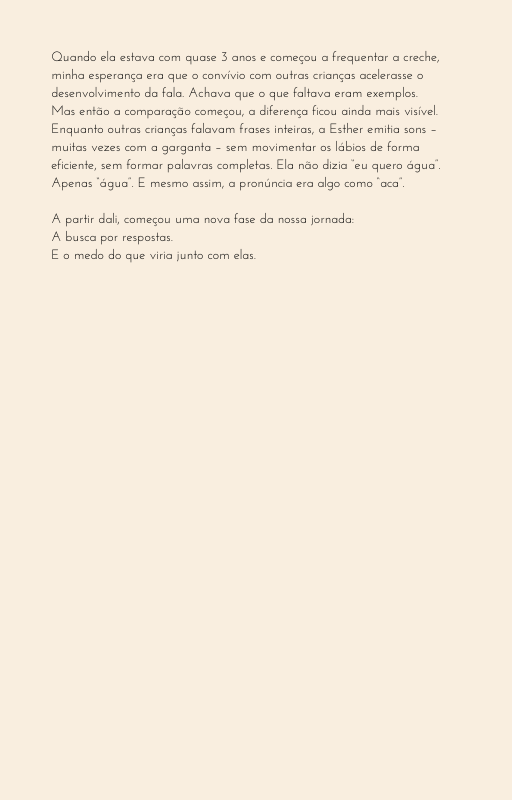 E-book - Minha voz foi sua – uma jornada real sobre apraxia de fala, diagnóstico e amor