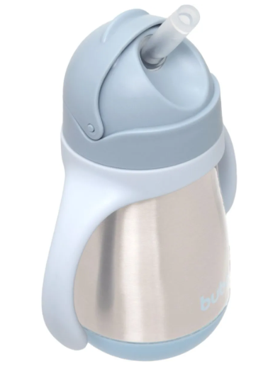 Garrafa Térmica Infantil Buba com Canudo em Silicone Retrátil e Alças