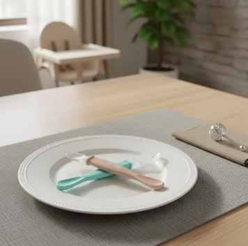 Kit Colheres para Introdução Alimentar Clingo – Silicone e Ponta Rígida +6 Meses (2 Unidades)
