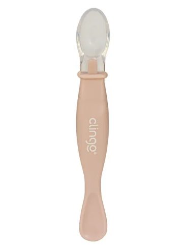 Kit Colheres para Introdução Alimentar Clingo – Silicone e Ponta Rígida +6 Meses (2 Unidades)