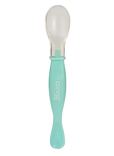 Kit Colheres para Introdução Alimentar Clingo – Silicone e Ponta Rígida +6 Meses (2 Unidades)