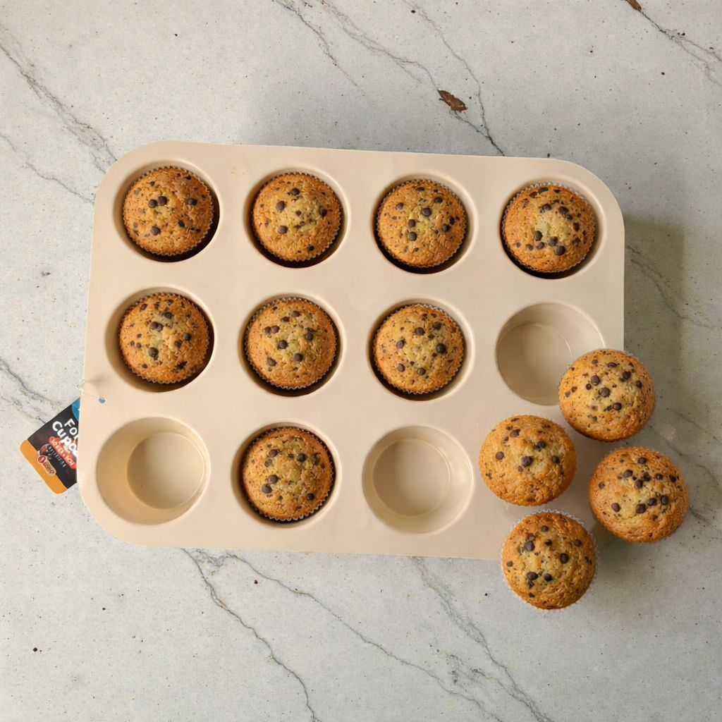 Forma de Silicone para Muffins e Bolinhos – 12 Cavidades