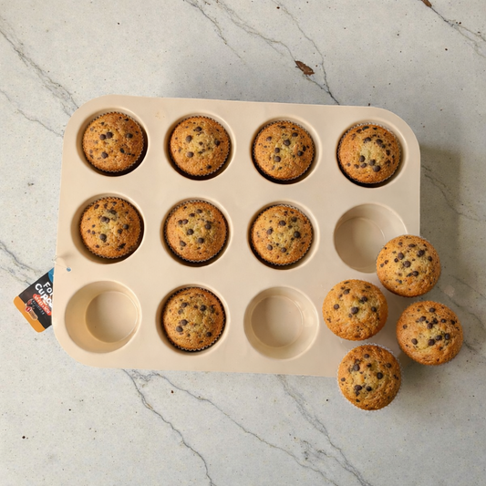 Forma de Silicone para Muffins e Bolinhos – 12 Cavidades