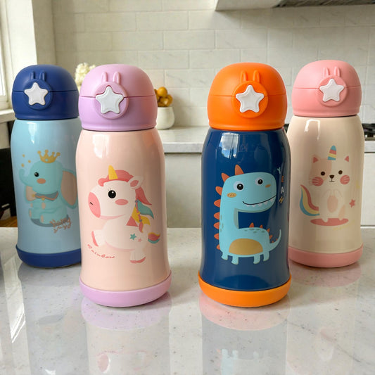 Garrafa Infantil Térmica Inox 500ml com Canudo – Anti-vazamento