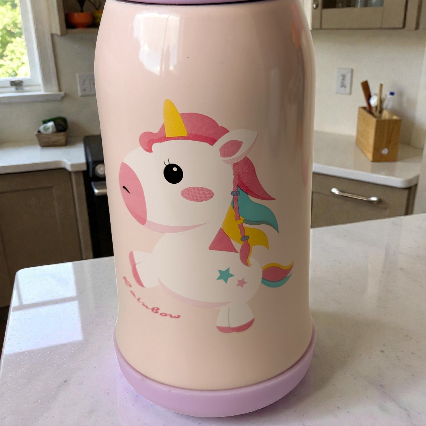 Garrafa Infantil Térmica Inox 500ml com Canudo – Anti-vazamento