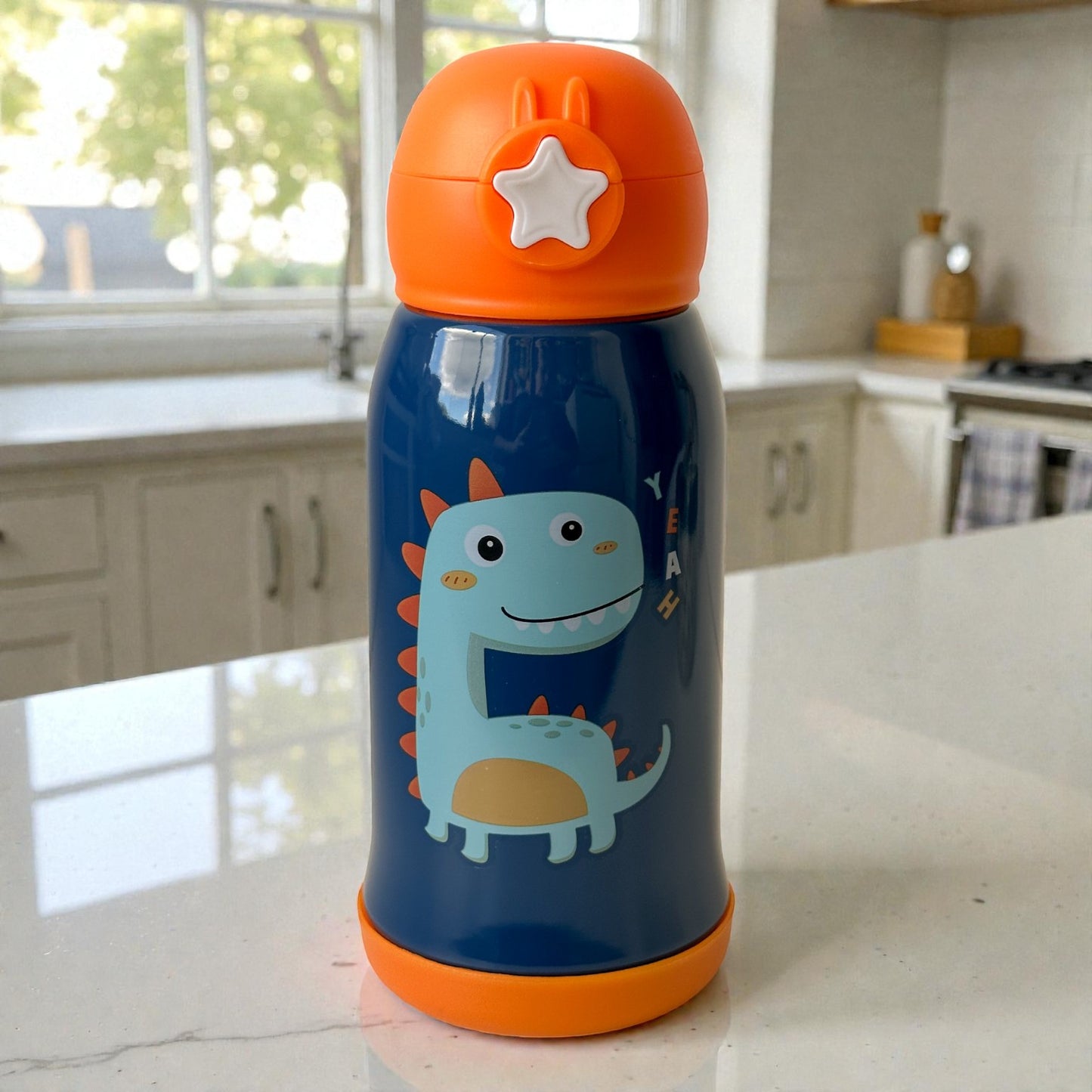 Garrafa Infantil Térmica Inox 500ml com Canudo – Anti-vazamento