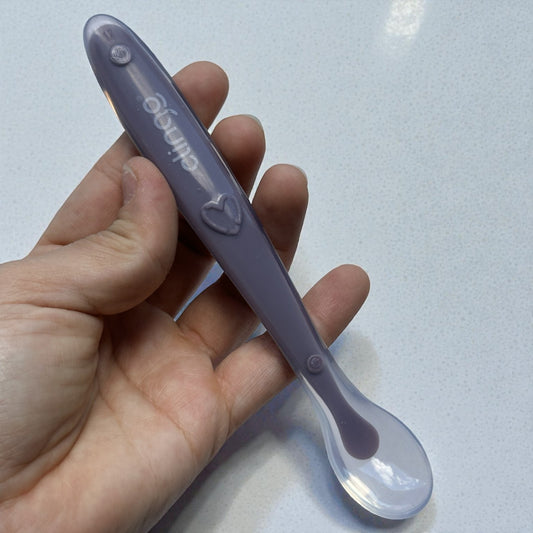 Colheres Deluxe Clingo com Ponta de Silicone – Kit com 2 Unidades (6m+)